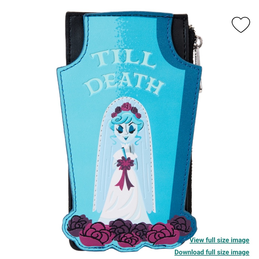 Loungefly The Haunted Mansion Exclusive The Black Widow Bride Glow Large Card